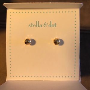 Stella and Dot Gold Stud Earrings